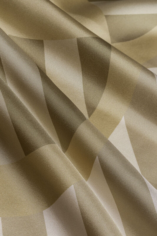 Pop Art Beige Silk Scarf - 4