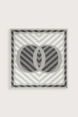 Pop Art Gray Silk Scarf - Imannoor (1)