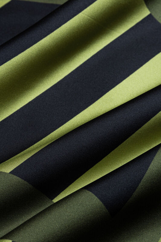 Pop Art Green Silk Scarf - 4