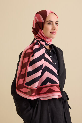 Pop Art Red Viscose Shawl 