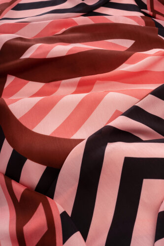 Pop Art Red Viscose Shawl - 4