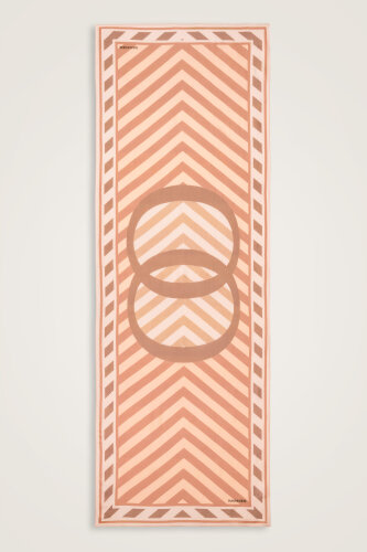 Pop Art Salmon Viscose Shawl - 2