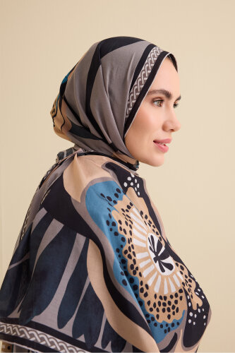 Poppy Gray Cotton Floss Shawl - 6