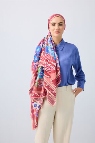 Pots Pink Cotton Silk Shawl 