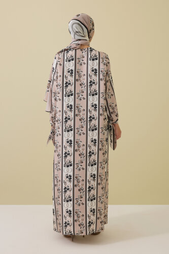 Powder Platter Silk Dress with Swing Cuff Detail - 7