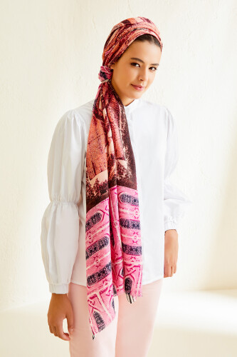 Pulpit Pink Wool Shawl - 6