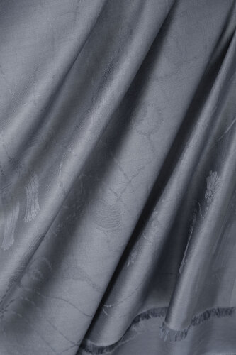 Püskül Noor Denim Jakar İpek Şal 70x200 - 2