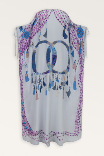 Püskül Noor Gri Krep İpek Abaya - Imannoor (4)