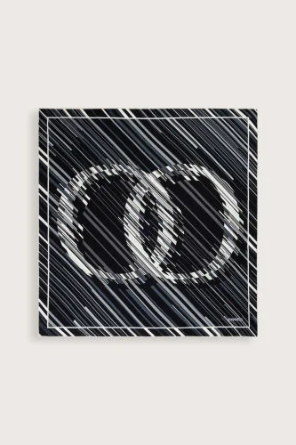 Rainy Noor Black Silk Scarf - 2