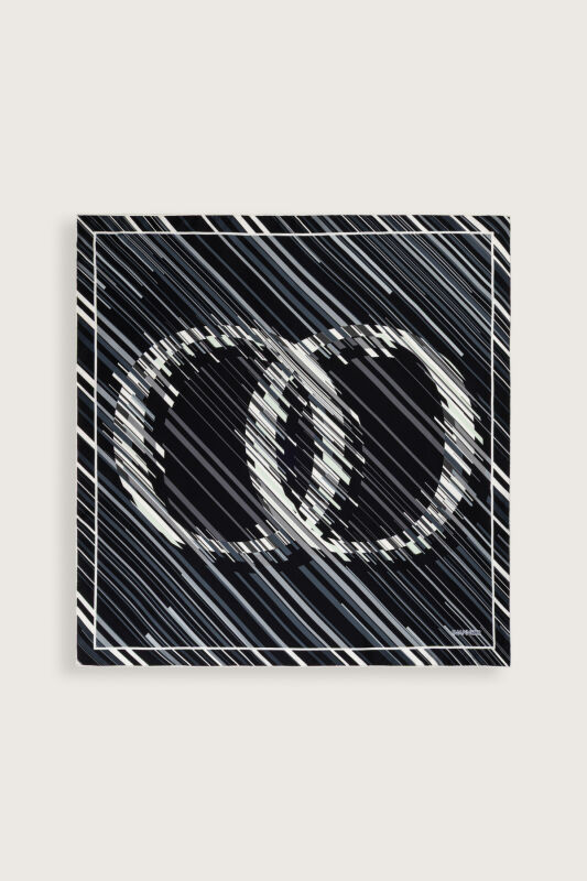 Rainy Noor Black Silk Scarf - 2