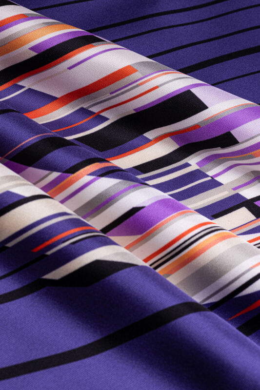 Rainy Noor Purple Silk Scarf - 4