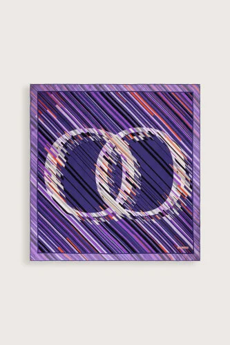 Rainy Noor Purple Silk Scarf - 2