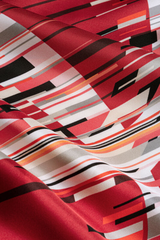 Rainy Noor Red Silk Scarf - 5