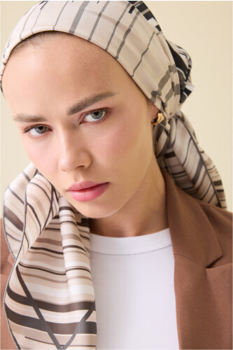 Rainy Noor Stone Silk Scarf - 1