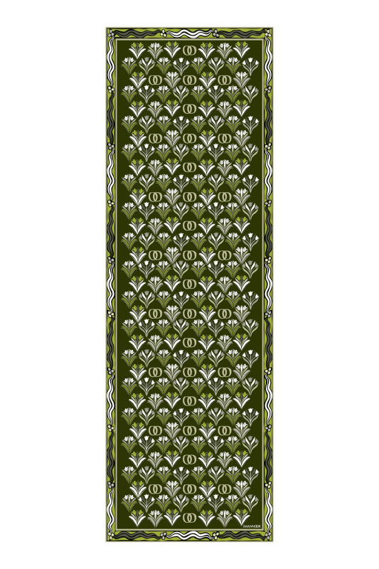 Range Flush Viscose Shawl Green - 1