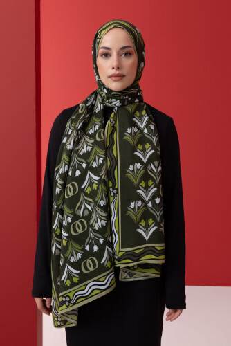 Range Flush Viscose Shawl Green - 5