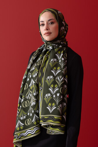 Range Flush Viscose Shawl Green 