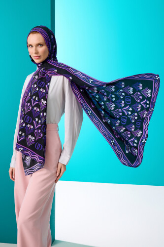 Range Flush Viscose Shawl Purple 