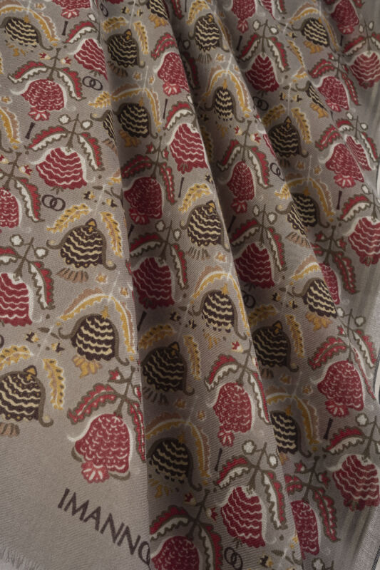 Reverse Tulip Stone Wool Shawl - 4