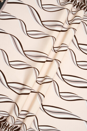 Ribbon Silk Shawl Beige - 6