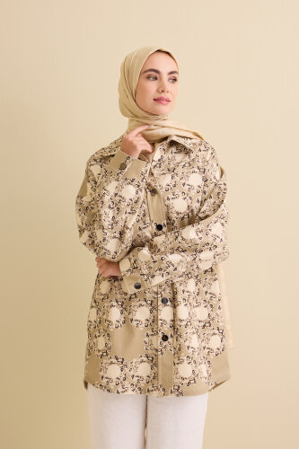 Rings Beige Cotton Jacket - 3