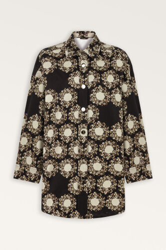 Rings Black Cotton Jacket - Imannoor (1)