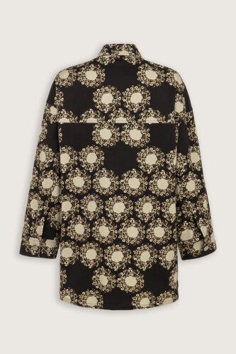 Rings Black Cotton Jacket - Imannoor (4)