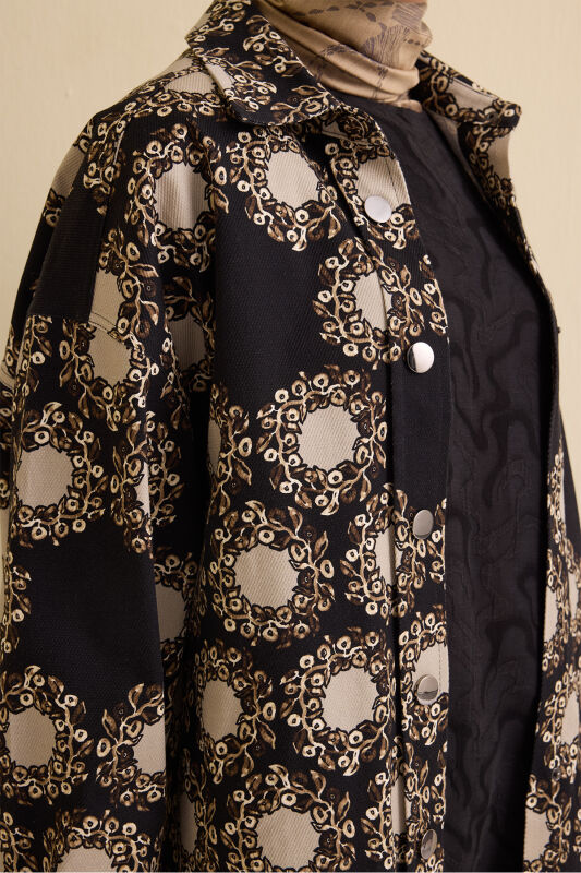 Rings Black Cotton Jacket - 5