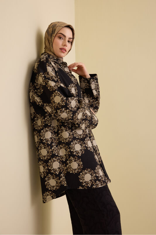 Rings Black Cotton Jacket - 1