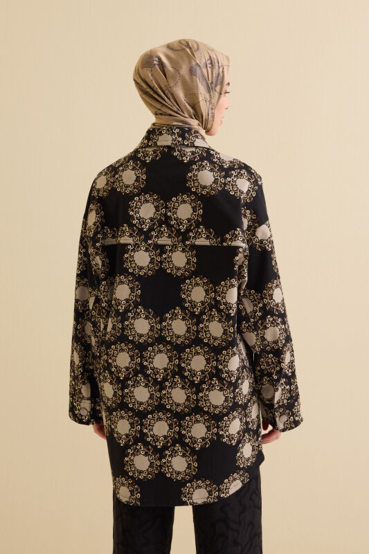 Rings Black Cotton Jacket - 7