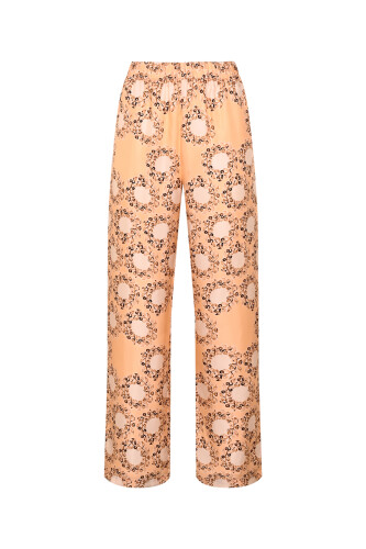 Rings Cream Silk Pajama Pants - 2