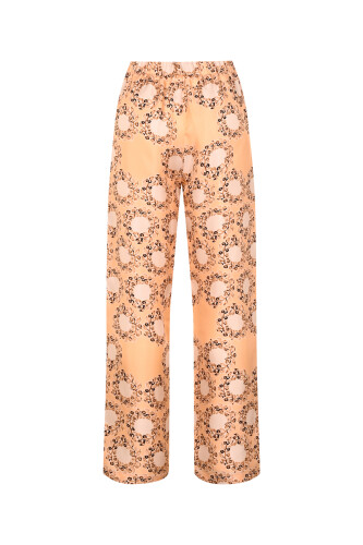Rings Cream Silk Pajama Pants - 4