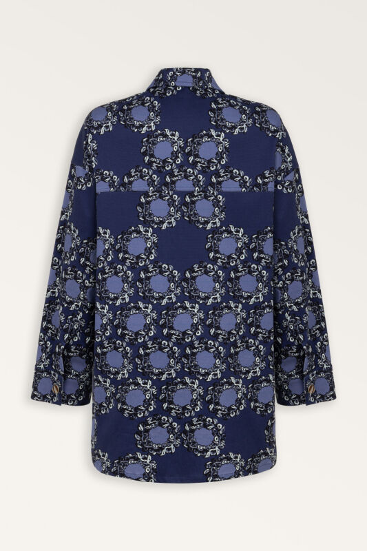 Rings Navy Blue Cotton Jacket - 4