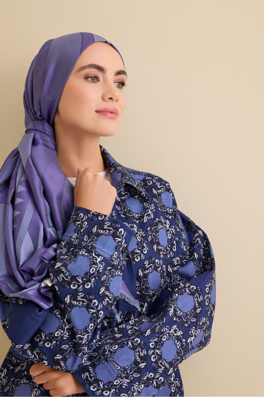 Rings Navy Blue Cotton Jacket - 3