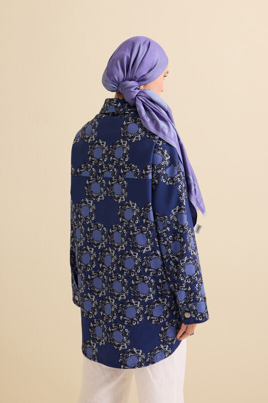 Rings Navy Blue Cotton Jacket - 7