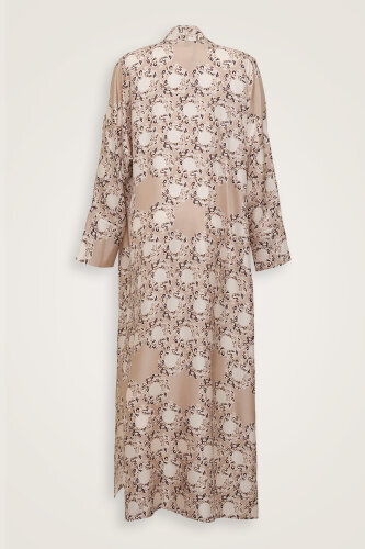 Rings Stone Twill Silk Kimono - 4