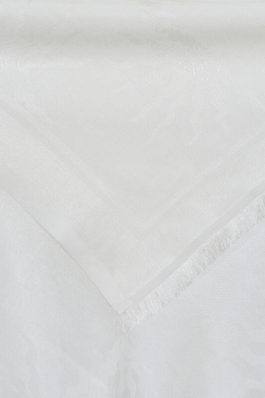 Rising Sun Cotton Silk Shawl White - 2