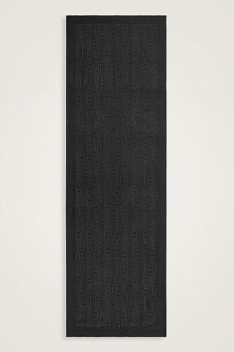 River Logo Black Naia Lyocell Jacquard Shawl 