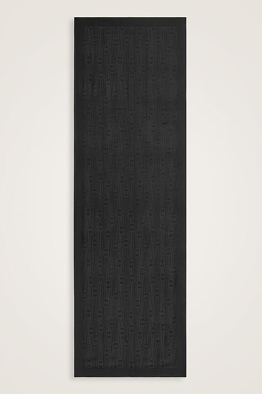 River Logo Black Naia Lyocell Jacquard Shawl - 1