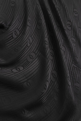 River Logo Black Naia Lyocell Jacquard Shawl - Imannoor (1)