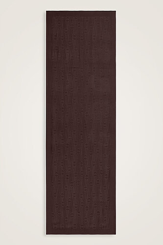 River Logo Brown Naia Lyocell Jacquard Shawl 