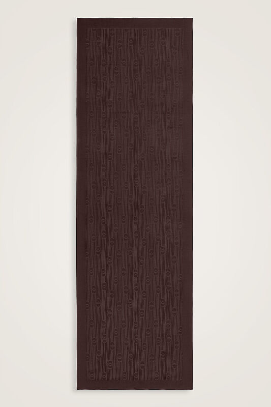 River Logo Brown Naia Lyocell Jacquard Shawl - 1