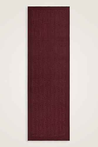 River Logo Burgundy Naia Lyocell Jacquard Shawl 