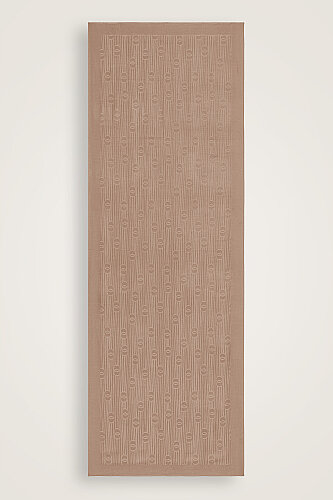 River Logo Dark Beige Naia Air Jacquard Shawl - 2