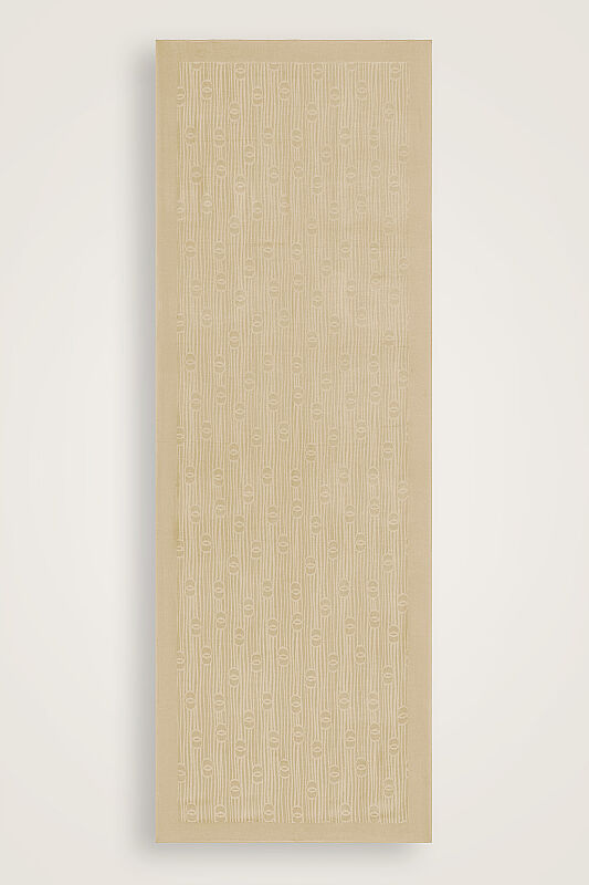 River Logo Ecru Naia Air Jacquard Shawl - 1