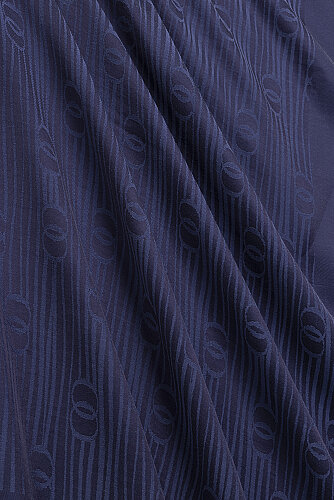 River Logo Navy Blue Naia Lyocell Jacquard Shawl - Imannoor (1)