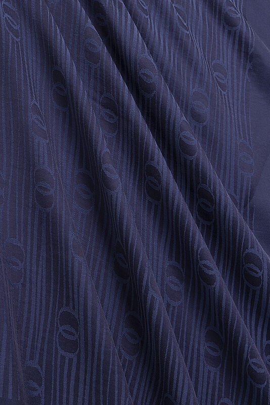 River Logo Navy Blue Naia Lyocell Jacquard Shawl - 2