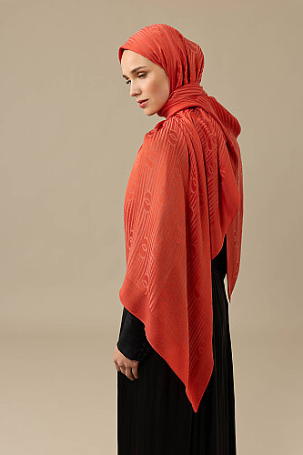 River Logo Tile Naia Air Jacquard Shawl - Imannoor