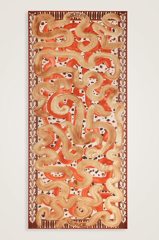 River Road Beige-Orange Silk Voile Scarf - 1
