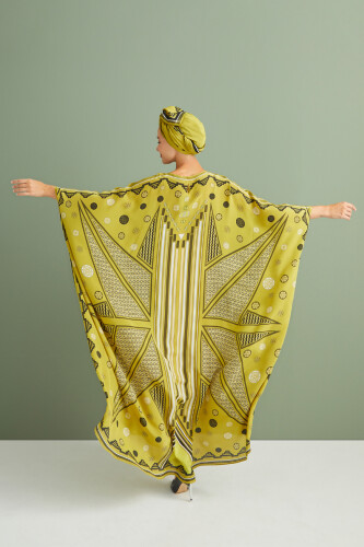 Road of Winds Silk Kaftan Yellow - 2